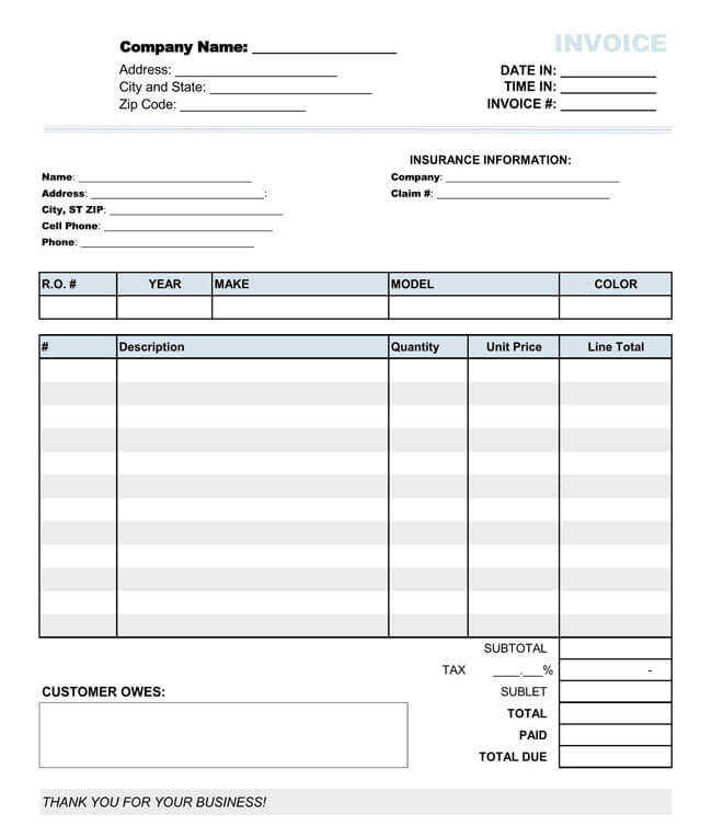 Free Printable Catering Invoice Template Klauuuudia