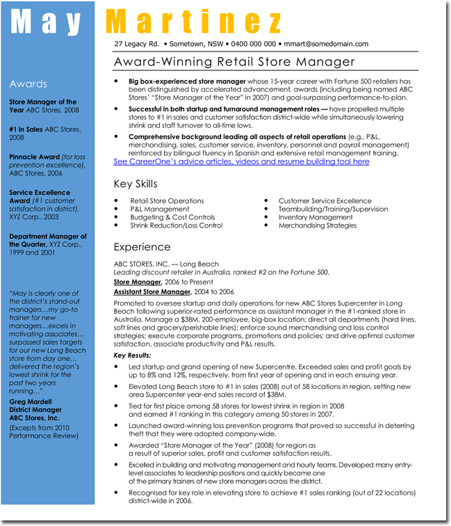 3-best-retail-manager-resume-and-cv-samples