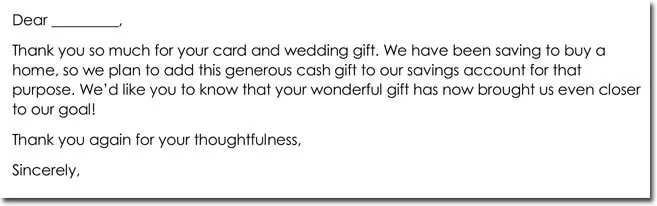 Wedding Thank You Note Wording Examples