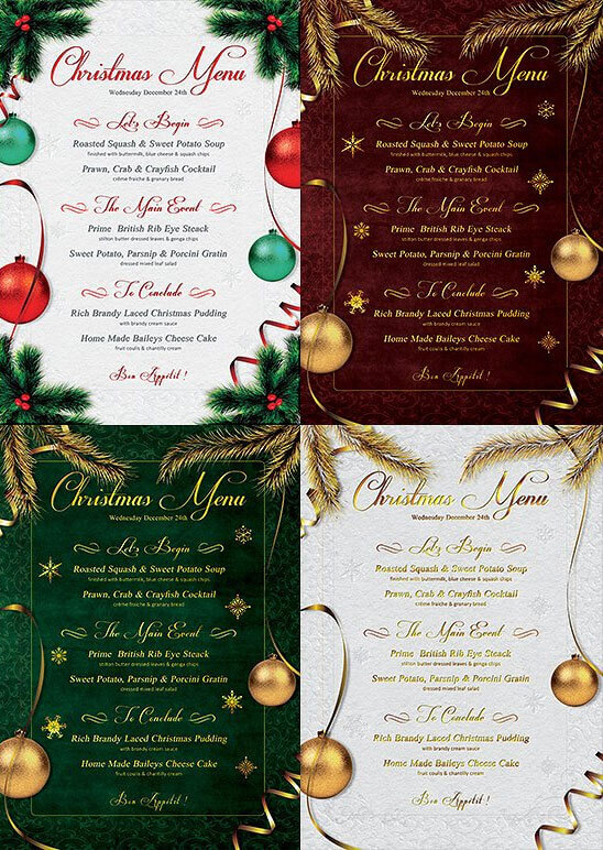 13+ Best Christmas Menu Templates for any Restaurant
