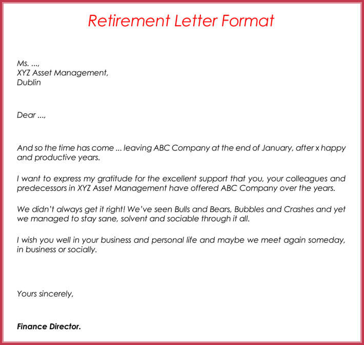 12 Free Retirement Letter Templates How to Write