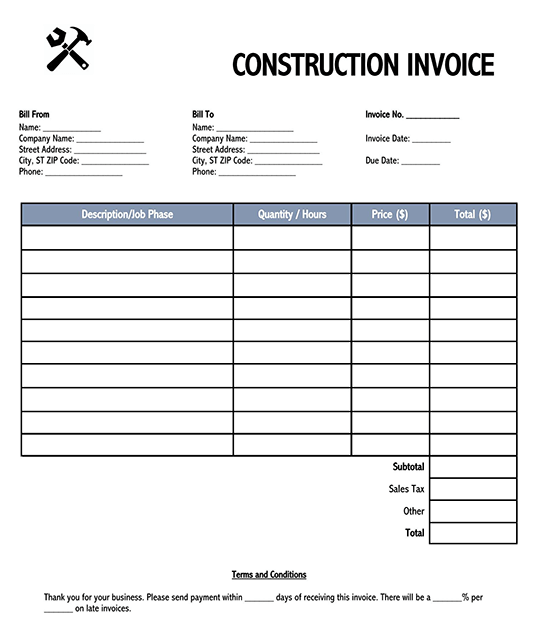 30 free blank invoice templates editable word excel