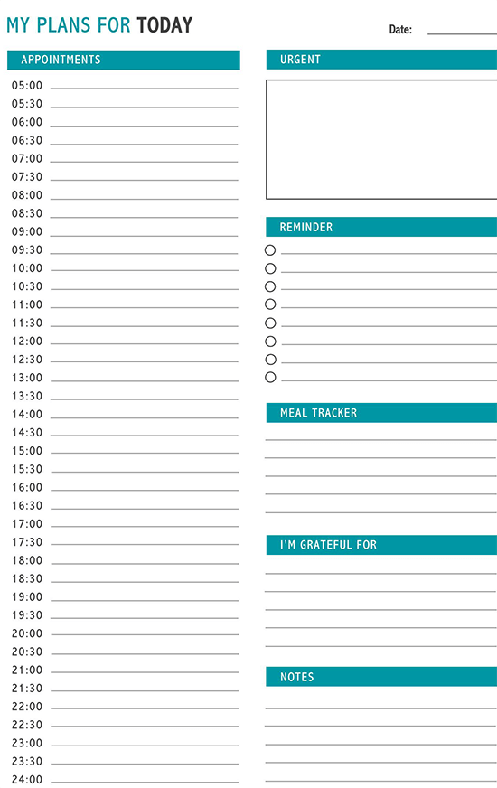 18 Free Daily Planner Templates (Edit & Printable)