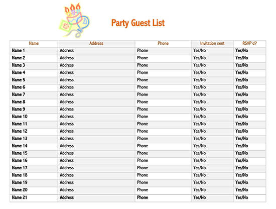 party guest list template google sheets baby shower guest list template how to make a guest list for a party engagement party guest list template guest list print out funeral guest list template wedding list template guest list sign in sheet