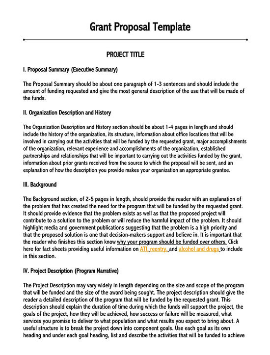 Grant Proposal Template Doc
