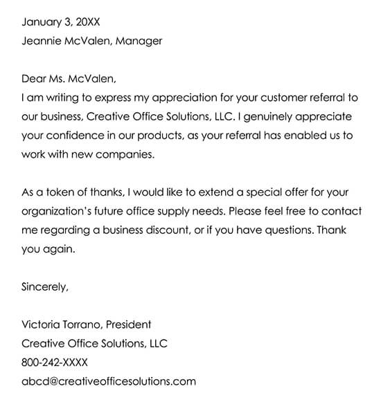 15 FREE Business Referral Thank You Notes