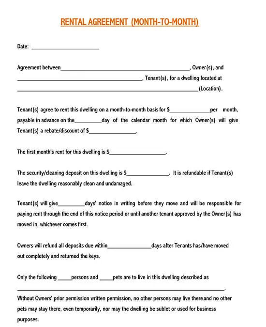 25 free room rental agreement forms templates pdf word