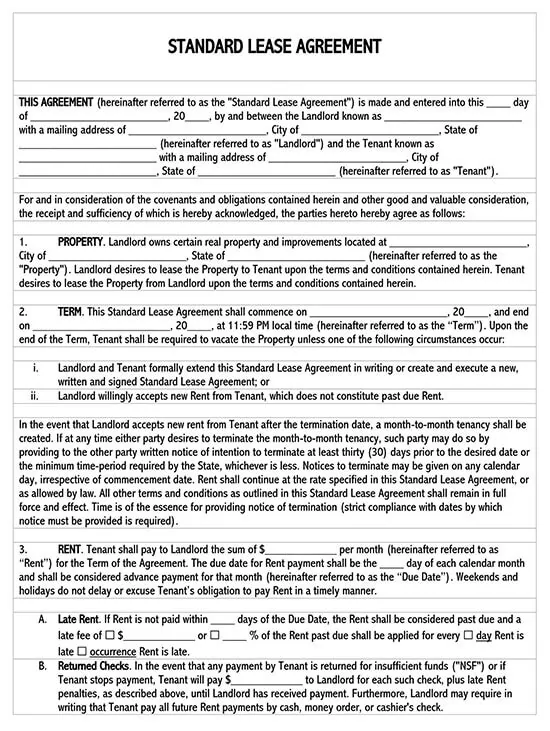 21 free house rental lease agreement forms templates