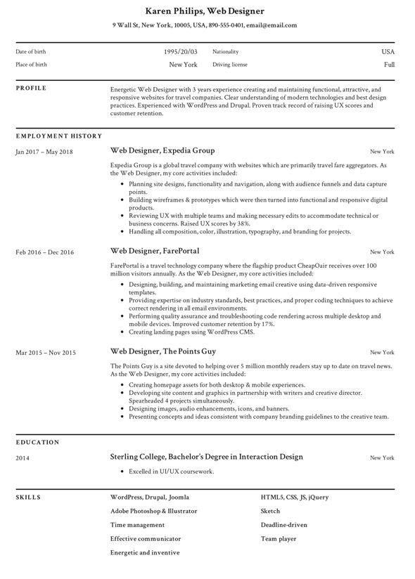 20 Excellent Web Developer Resume Examples (Free Templates)