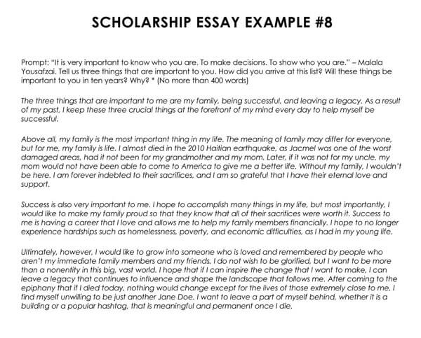 tell us about yourself scholarship essay sample