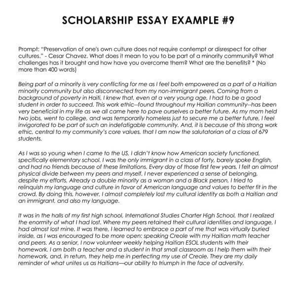 what to write in a personal essay for scholarship