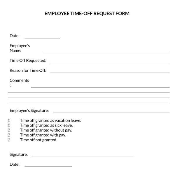 28 Employee Vacation/Time Off Request Forms | How to Use