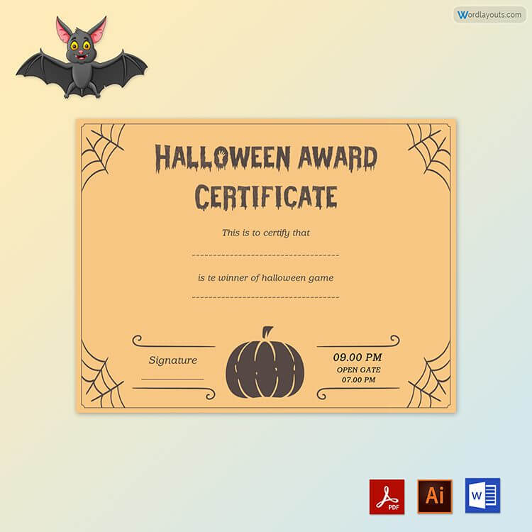 Halloween Award Certificates (20+ Best Templates)
