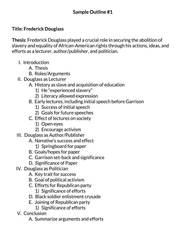 research paper formal outline example