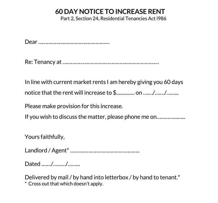 Serving a Rent Increase Notice [14+ Free Templates & Forms]